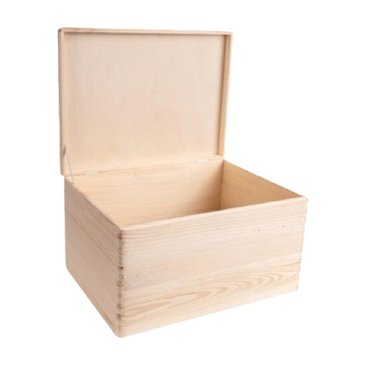 Boîte de rangement en bois de pin pour organisation intérieure - 30 x 20 x 15