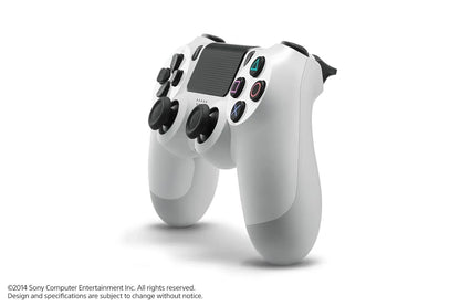 White DualShock PS4 Wireless Controller Bundle - Like New - With Earbuds BOLT AXTION Included