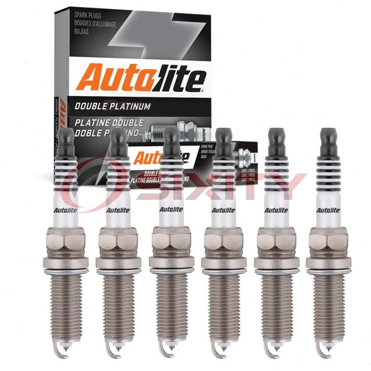 6 pc Autolite APP5682 Double Platinum Spark Plugs for Ignition Wire Secondary Fits select: 2015-2021 HONDA CR-V, 2013-2021 HONDA ACCORD