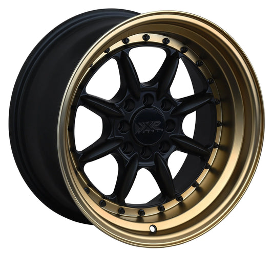 XXR 002.5 15x8 4x100/4x114.3 20et Flat Black / Bronze Lip Wheel