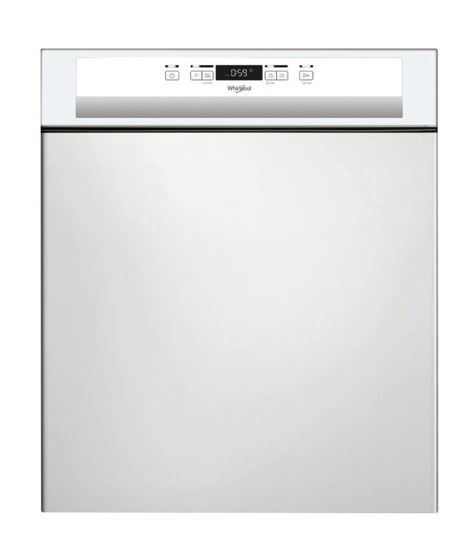 Lave vaisselle encastrable 60 cm Whirlpool WBC3C26 - Lave vaisselle integrable Bandeau blanc - Classe énergétique A++ / Affichage temps restant - Départ différé