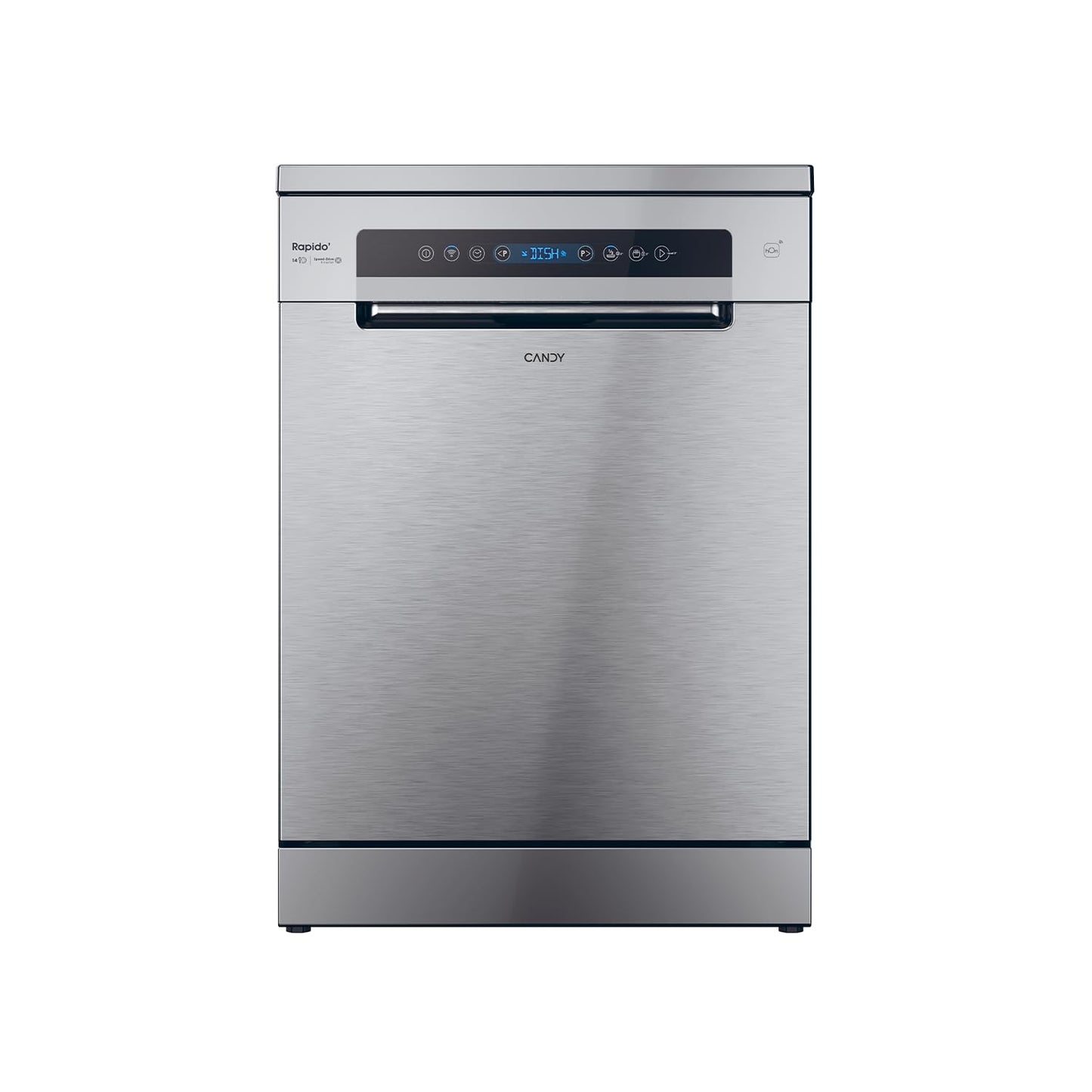 CANDY - Lave-Vaisselle - Pose Libre - 14 Couverts - Classe Énergétique C - Maxi Cuve, Wash & Dry 35 min, Ouverture Automatique, Contrôle à Distance - Inox - 60 x 82 cm - Modèle CF 4C6F0X