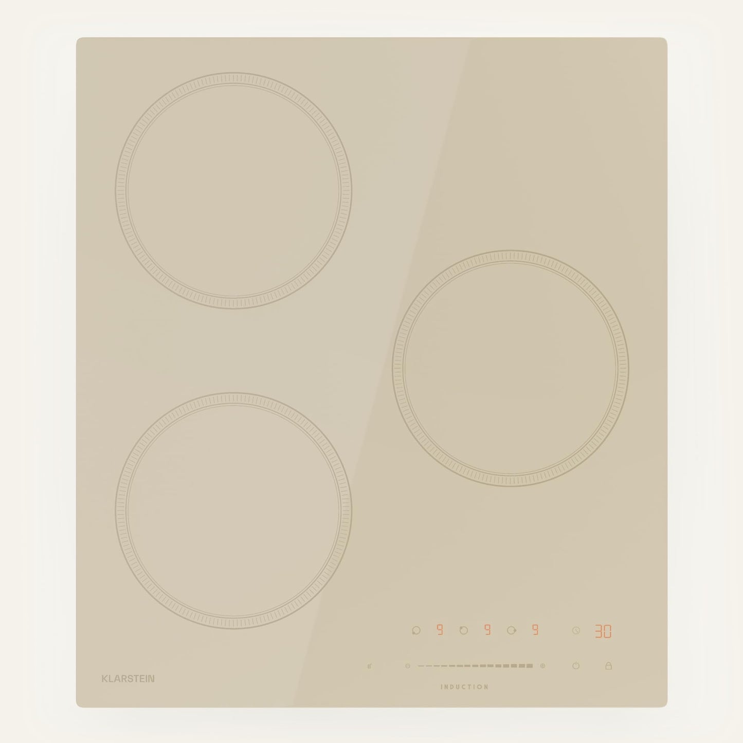 Klarstein Victoria Plaque À Induction Encastrable - 3 Zones, 6600 W Avec Boosters, Commande Tactile À Curseur, Minuterie & Verrouillage Parental, Vitr