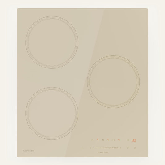 Klarstein Victoria Plaque À Induction Encastrable - 3 Zones, 6600 W Avec Boosters, Commande Tactile À Curseur, Minuterie & Verrouillage Parental, Vitr