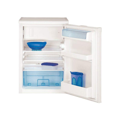 Beko TSE1284N Réfrigérateur table top - Volume total 114L : 101L (Réfrigération) + 13L (Congélation), Compartiment congélation 4 étoiles, MinFrost, Charnière de porte réversible, blanc