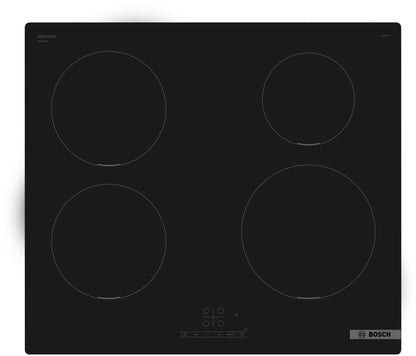 Bosch PUE611BB5E, Série 4, plaque à Induction, 4 foyers, 60 cm, Puissance 4600 W, Noir