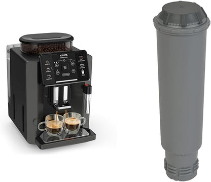 KRUPS Machine à café à grains, 5 boissons en accès direct, Interface tactile couleur & Cartouche Aqua Filter Claris F08801