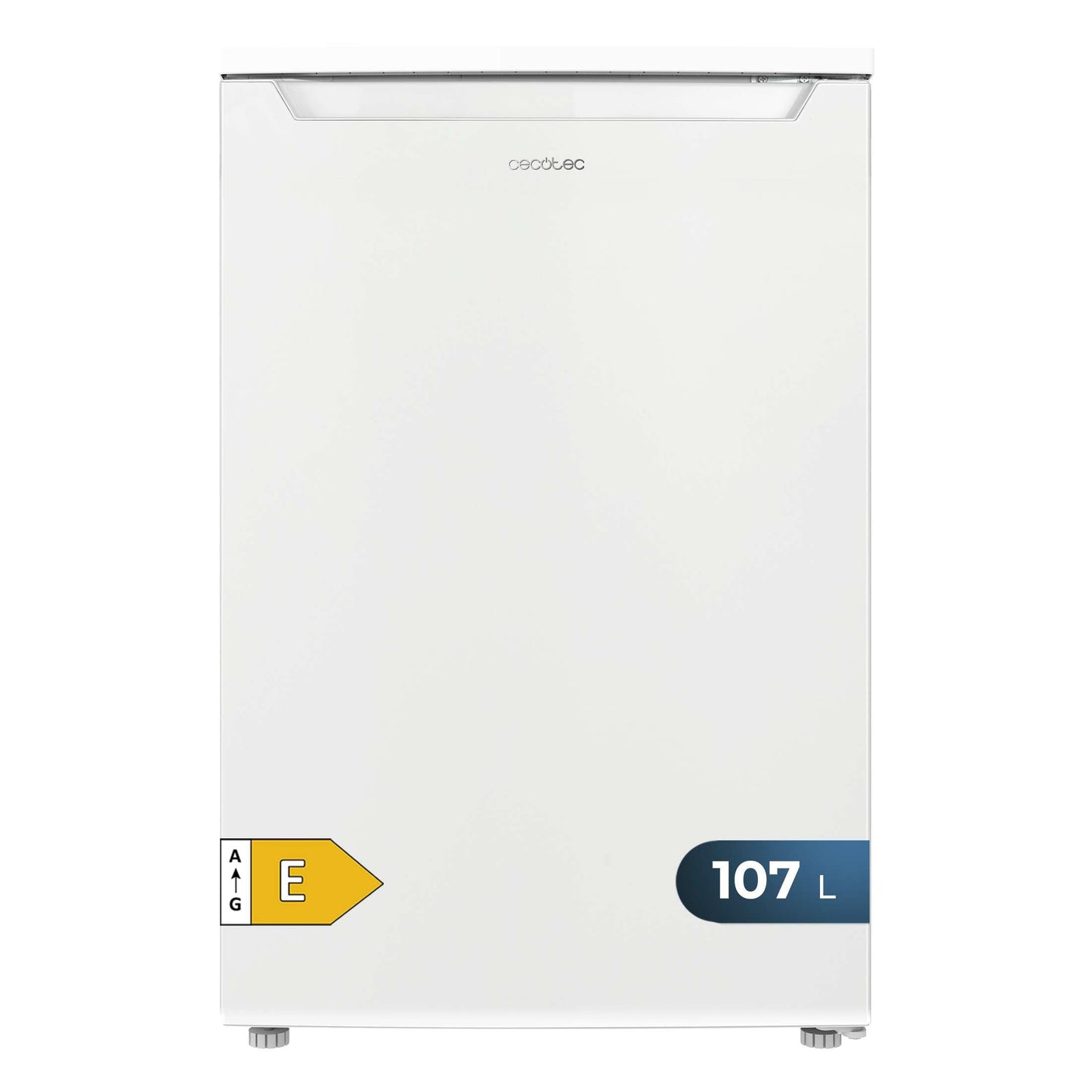 Cecotec Mini Réfrigérateur 107 L Bolero CoolMarket TT 107 White, Classe Énergétique E, Économie d'Énergie, Porte Réversible, Tiroir Congélateur, Faible Niveau Sonore, Design Compact.