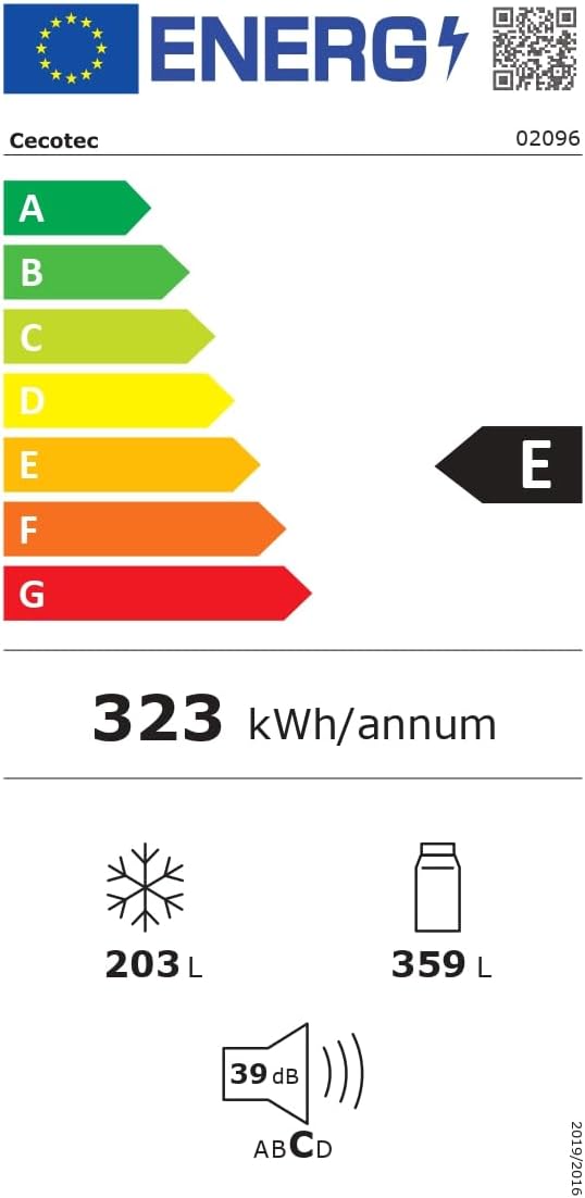 Cecotec Réfrigérateur américain Bolero CoolMarket SBS 562 Inox E. Réfrigérateur inoxydable, 562L, Total No Frost, Inverter Plus, Multi AirFlow, Refroidissement Rapide et Congélation Rapide.