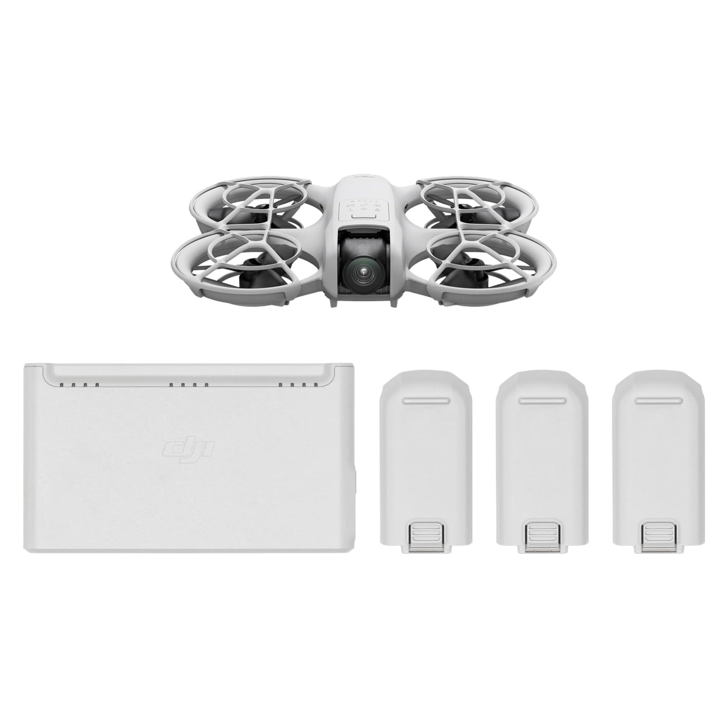 Bundle Trois Batteries DJI Neo, Mini Drone avec Caméra 4K UHD pour Adultes, Drone Suiveur qui Vole Seul de 135 g, Décollage du Creux de la Main, Suivi de Sujet, QuickShots, (sans Contrôleur)