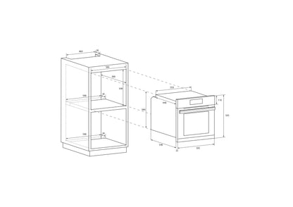Four encastrable émail lisse FCS100X