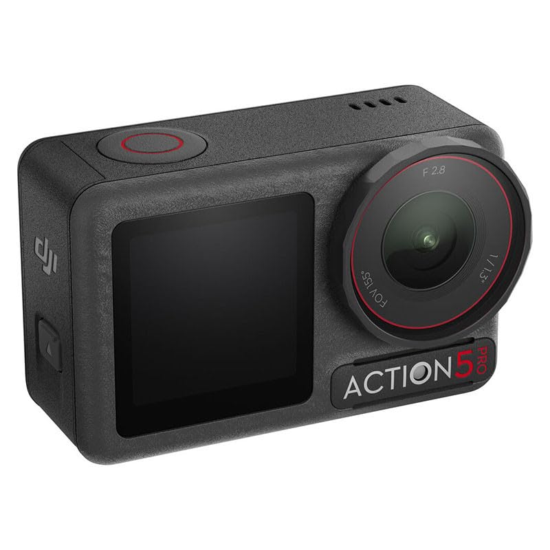 DJI Bundle Aventure Osmo Action 5 Pro, Caméra d’Action 4K avec Capteur 1/1,3", 12 h d’Autonomie Étendue avec 3 Batt., Stabilisation, Double Écran Tactile OLED, Mini Caméra d’Action pour Voyage, Vlog