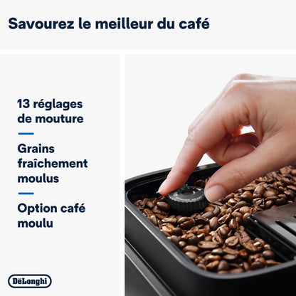De'Longhi Magnifica Evo, Machine à Café et Cappucino avec Broyeur à Grains, ECAM292.33.SB, Argent [Exclusif Amazon]