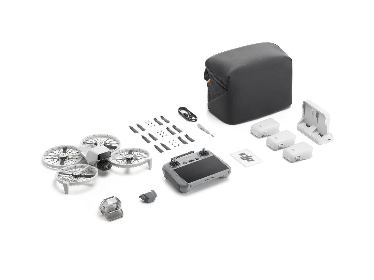 Bundle Fly More DJI Flip (radiocommande RC 2 avec écran), Drone Caméra 4K UHD pour adultes, Décollage palmaire, Retour automatique, Vol intelligent, Trois batteries pour un temps de vol de 93 min