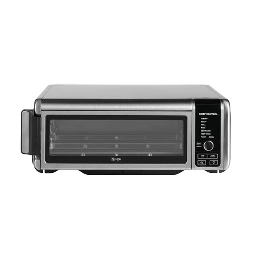 Ninja Foodi Four Multifonctions 8-en-1, Mini four portable, surfaces de travail, four multifonctions avec 8 fonctions de cuisson ; Air Fry, Rôtir, Griller, Cuire et plus encore. Argent/Noir SP101EU