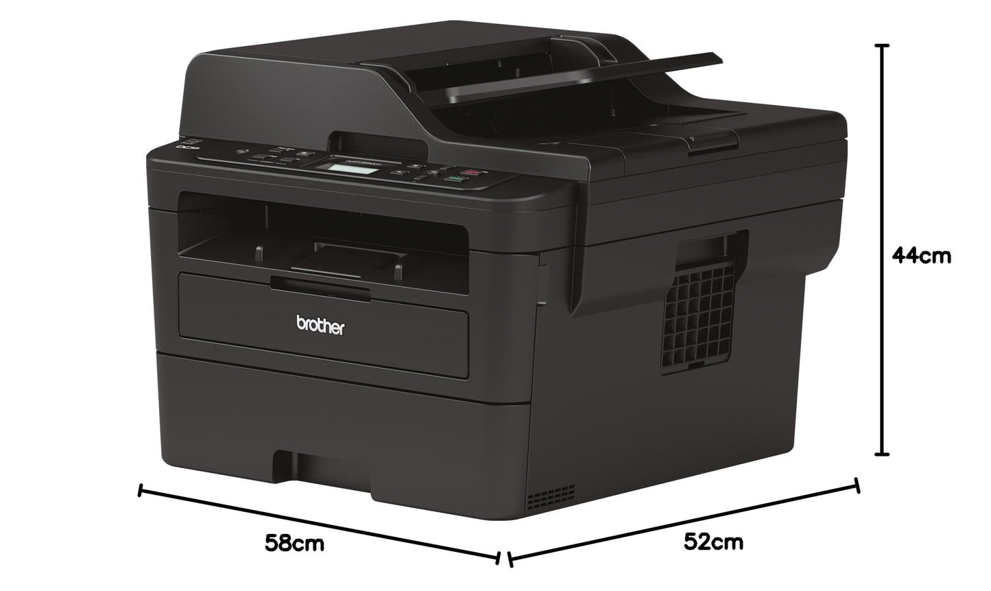 Brother DCP-L2550DN Imprimante multifonction Laser 3 en 1 | Monochrome | A4 | Recto-verso | Numérisation couleur | Connexion Ethernet