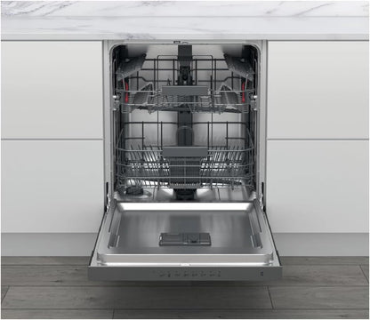 Lave vaisselle encastrable Whirlpool WBC3C26X - Lave vaisselle integrable 60 cm - Classe A++ / 46 decibels - 14 couverts - Intégrable bandeau : Inox