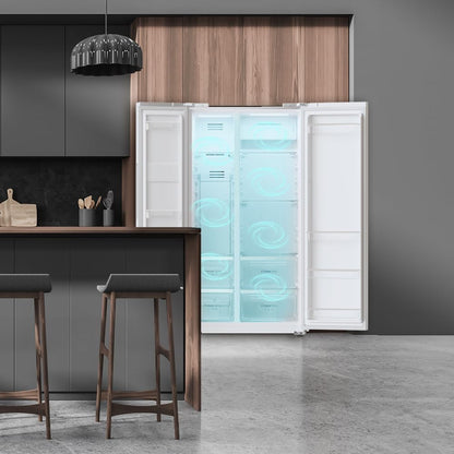 Cecotec Réfrigérateur américain Bolero CoolMarket SBS 562 Inox E. Réfrigérateur inoxydable, 562L, Total No Frost, Inverter Plus, Multi AirFlow, Refroidissement Rapide et Congélation Rapide.