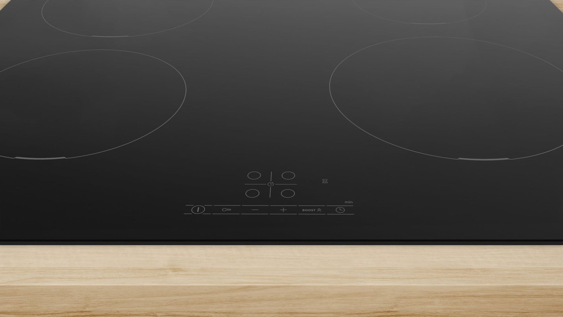 Bosch PUE611BB5E, Série 4, plaque à Induction, 4 foyers, 60 cm, Puissance 4600 W, Noir