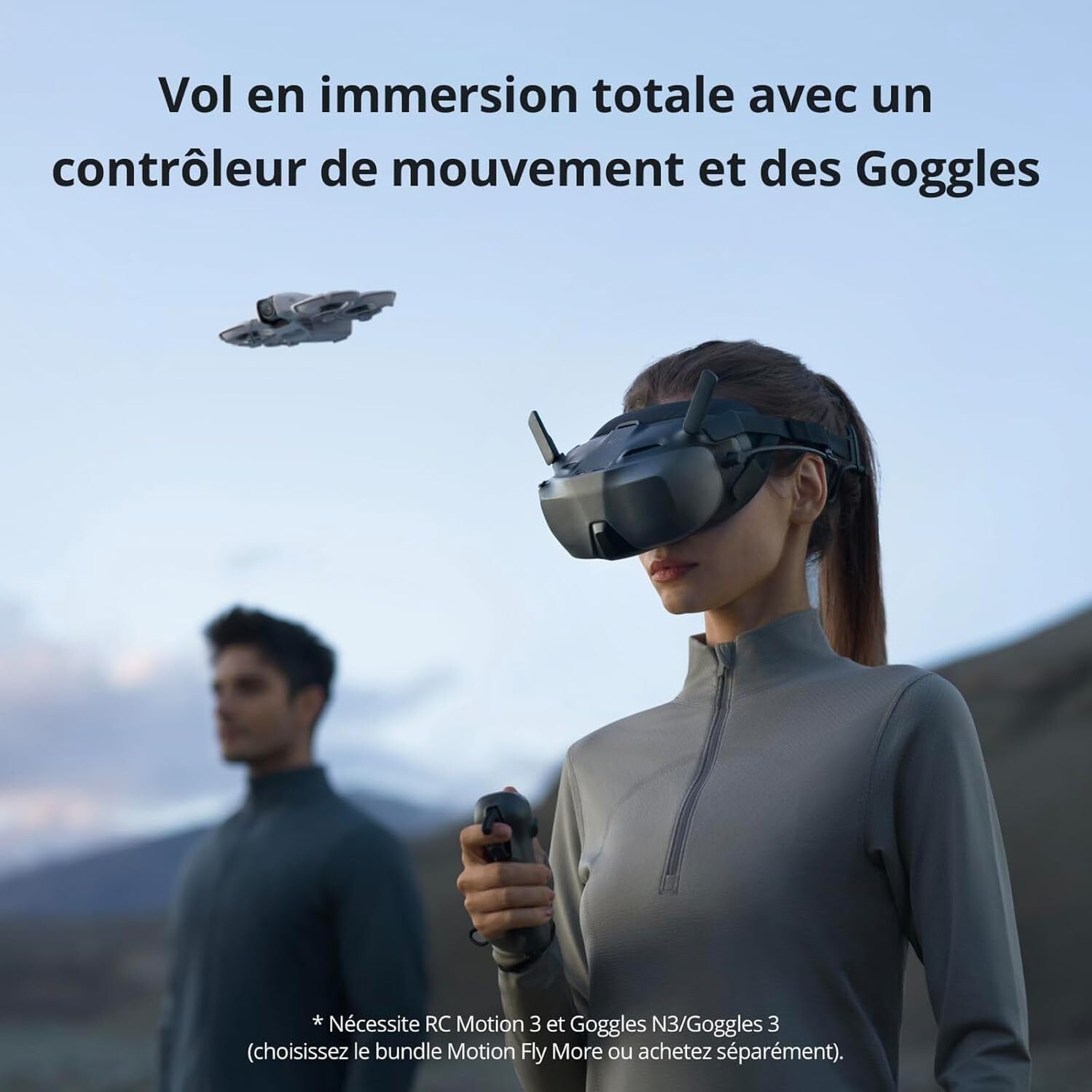Bundle Trois Batteries DJI Neo, Mini Drone avec Caméra 4K UHD pour Adultes, Drone Suiveur qui Vole Seul de 135 g, Décollage du Creux de la Main, Suivi de Sujet, QuickShots, (sans Contrôleur)