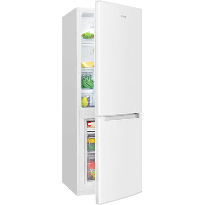 Bomann, KG7359 Réfrigérateur et Congélateur 173L Blanc - 121L Réfrigérateur, 52L Congélateur 4 Étoiles, Éclairage LED, Alarme d'Ouverture, Bac à Légumes, 3 Étagères en Verre, Économie d'Énergie