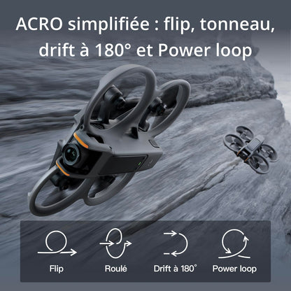 DJI Bundle Fly More Avata 2 (Batterie Unique), Drone FPV avec Caméra 4K, Protection d’hélice intégrée, Flip-Tonneau en Une Touche, Goggles 3 et RC Motion 3 Incluses, Drone Caméra pour Contenu en POV