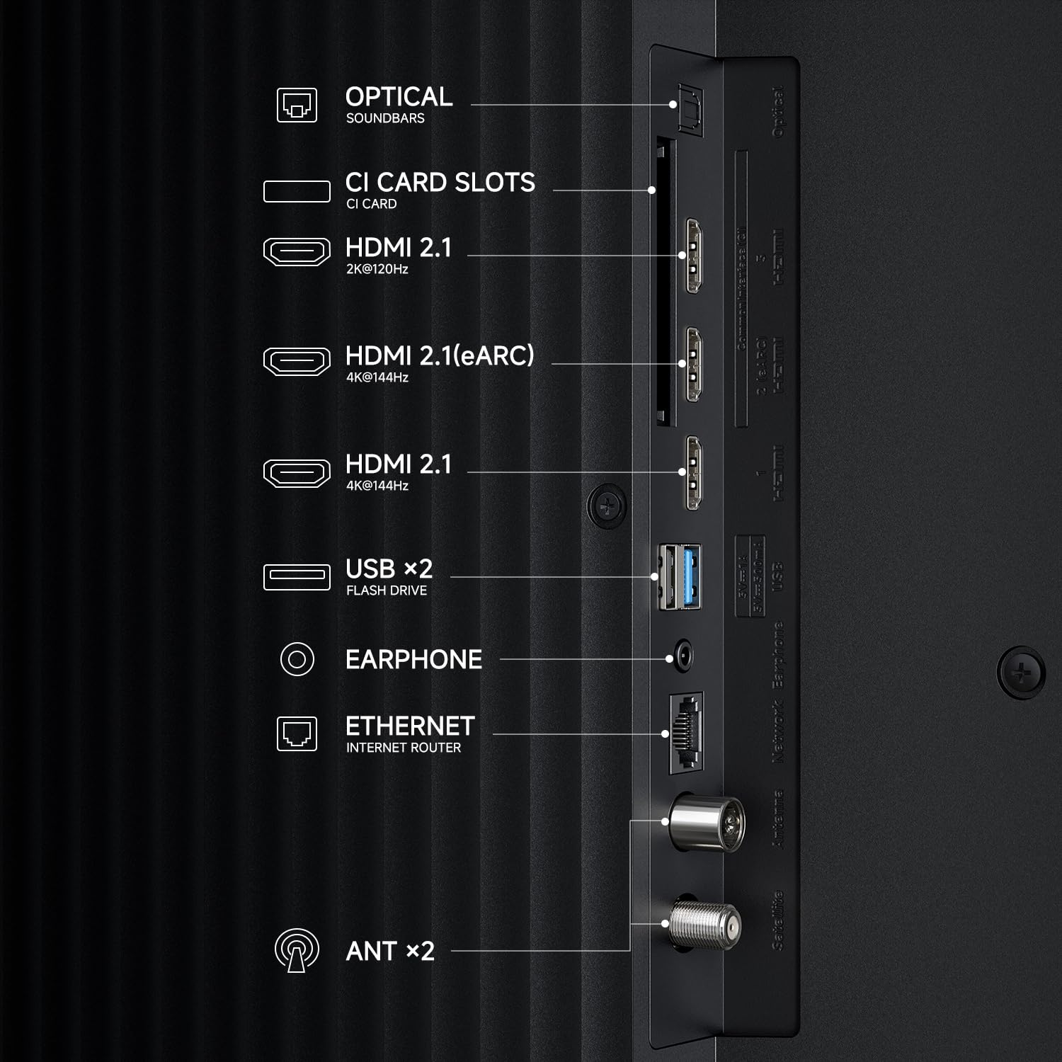 XIAOMI TV S Pro Mini LED 65, Smart TV, Dolby Vision, Dolby Atmos, QLED 4K, 144Hz, Google TV, HDR10+, Triple Tuner, DVB T2, MEMC, DTS-X, Harman AudioEFX, Prime Video, Google Assistant, AirPlay2