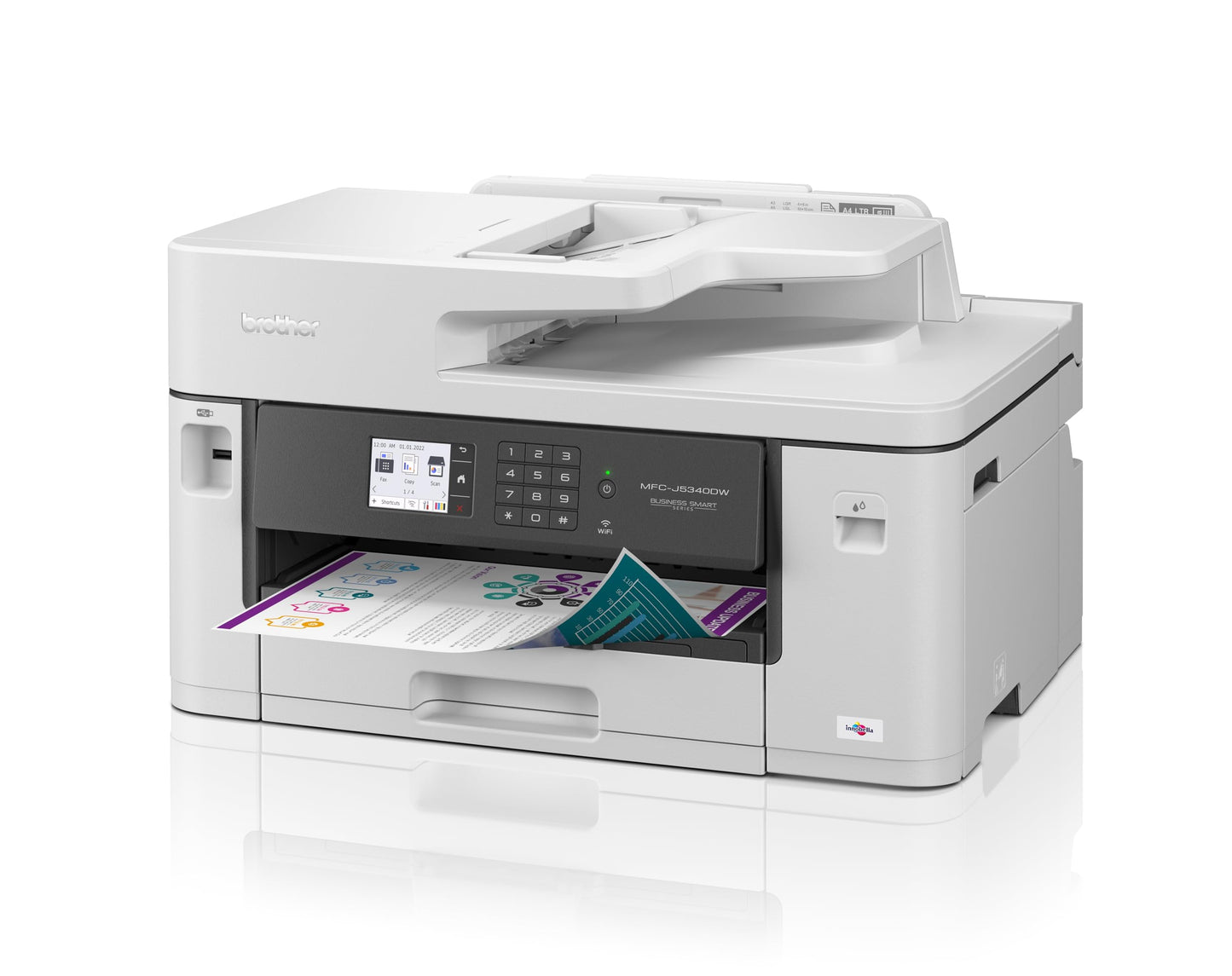 Brother MFC-J5340DW - Imprimante 4 en 1 (Impression/Copie/Scan/Fax) - Jet d'encre Couleur - Recto/Verso - WiFi Direct - Vitesse d'impression de 28 pag