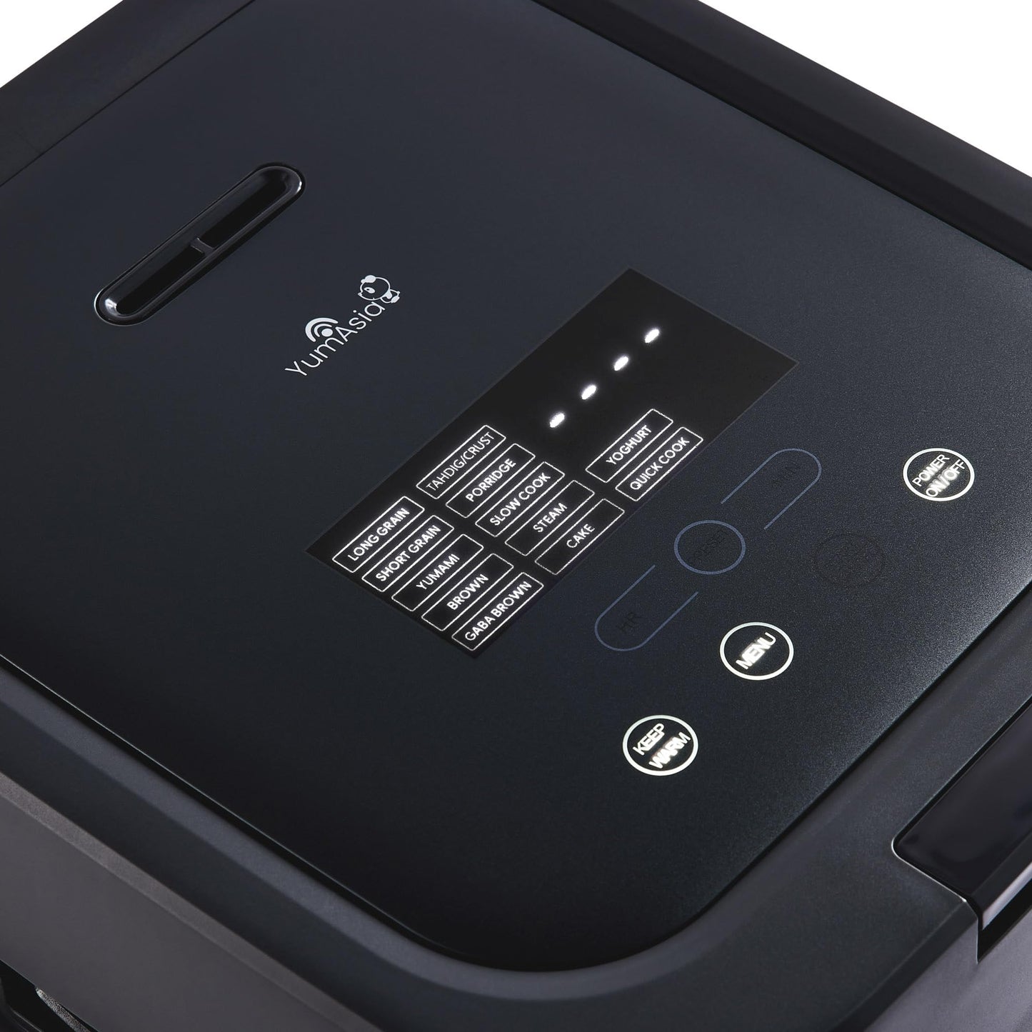Yum Asia Hotaru Cuiseur à riz avec chauffage par induction (IH) et bol en céramique (3 tasses, 0,54 litre), 7 fonctions de cuisson du riz, 5 fonctions multicuiseur, 220-240V EU (Gris ardoise)