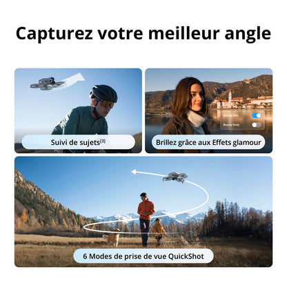 Bundle Fly More DJI Flip (radiocommande RC 2 avec écran), Drone Caméra 4K UHD pour adultes, Décollage palmaire, Retour automatique, Vol intelligent, Trois batteries pour un temps de vol de 93 min