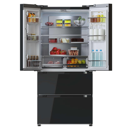 Cecotec Refrigerator Glass French Door 510 L Bolero CoolMarket FD 510 Glass E. 183 cm High, 84 cm Wide, Motor Inverter Plus, Fast Cooling and Fast Freezing, MultiAirFlow, Total NoFrost