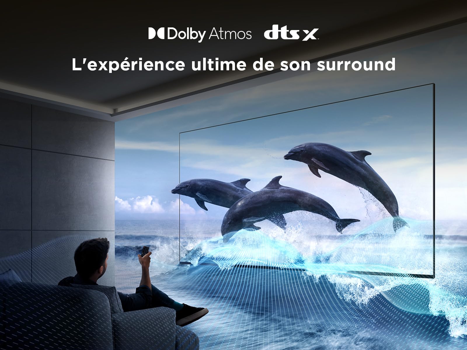 TCL 50T6C Fire TV 50 Pouces QLED 4K UHD Smart TV, HDR (Multi-Format), Dolby Atmos, Motion Clarity