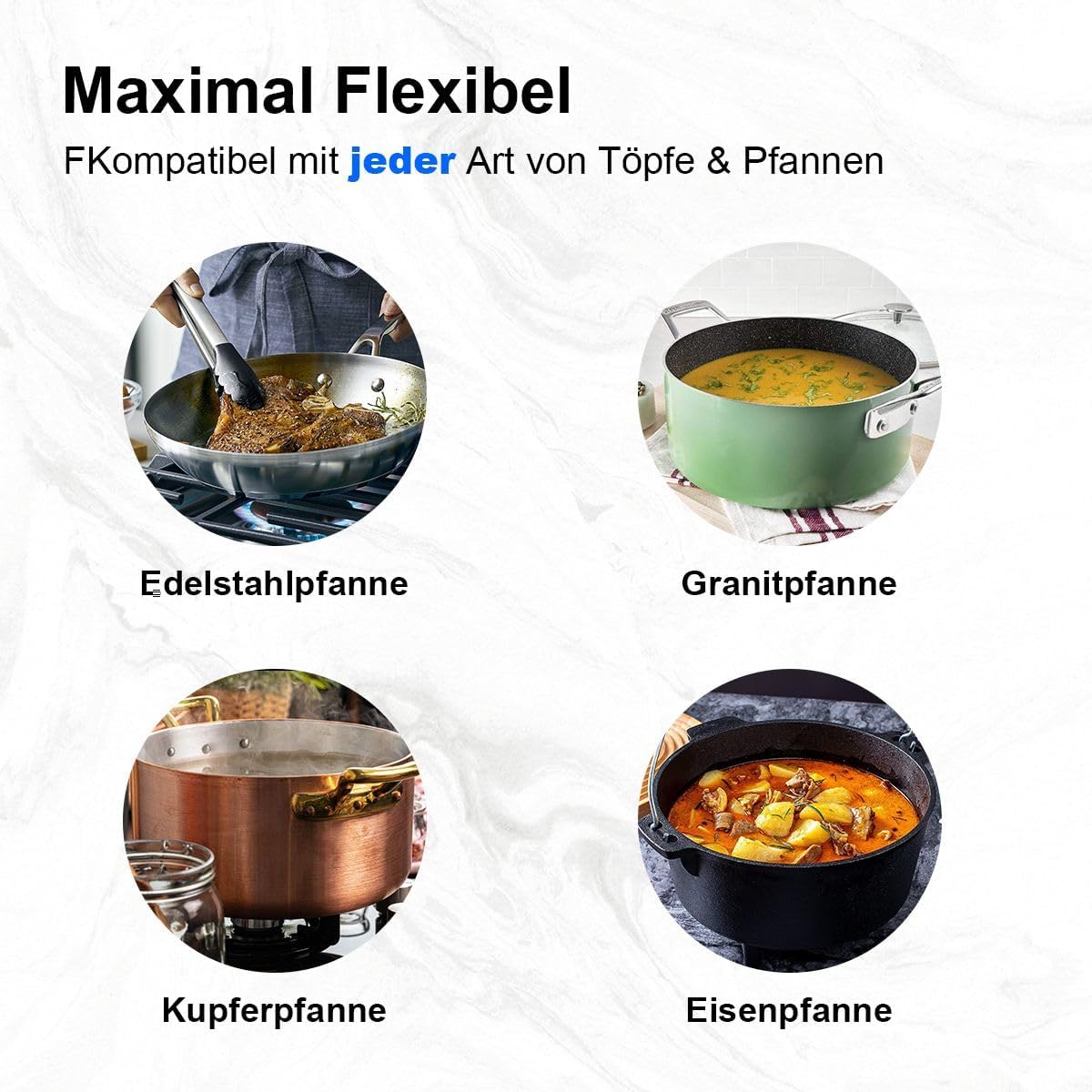 SNDOAS Plaque de Cuisson Gaz 5 Feux, Plaque Gaz avec Panneau en Acier Inoxydable, Sécurité Thermocouple, Convient pour le Gaz Naturel/Propane, 68cm, 10480 W, 220-240 V