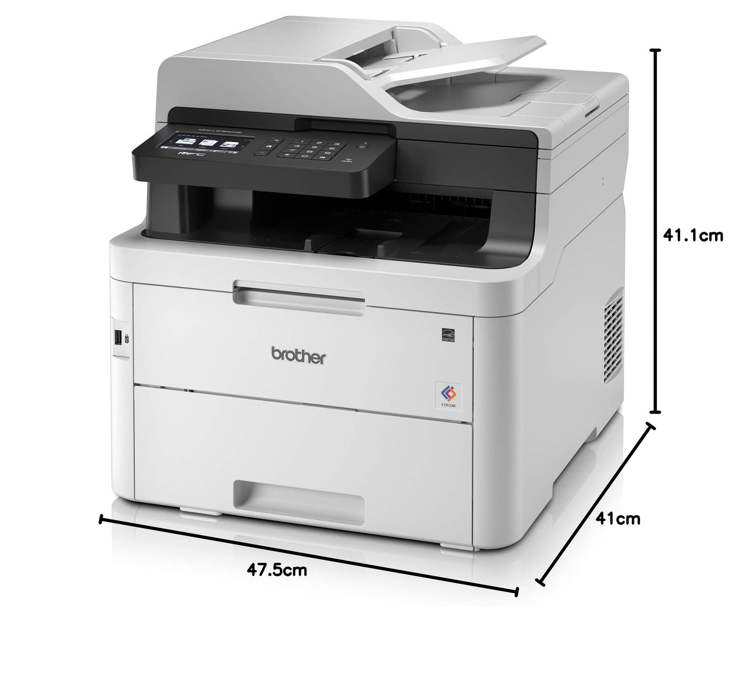 Brother MFC-L3750CDW Imprimante multifonction 4-en-1 (Impressio/Copie/Scan/Fax) LED couleur 24 ppm USB Blanc