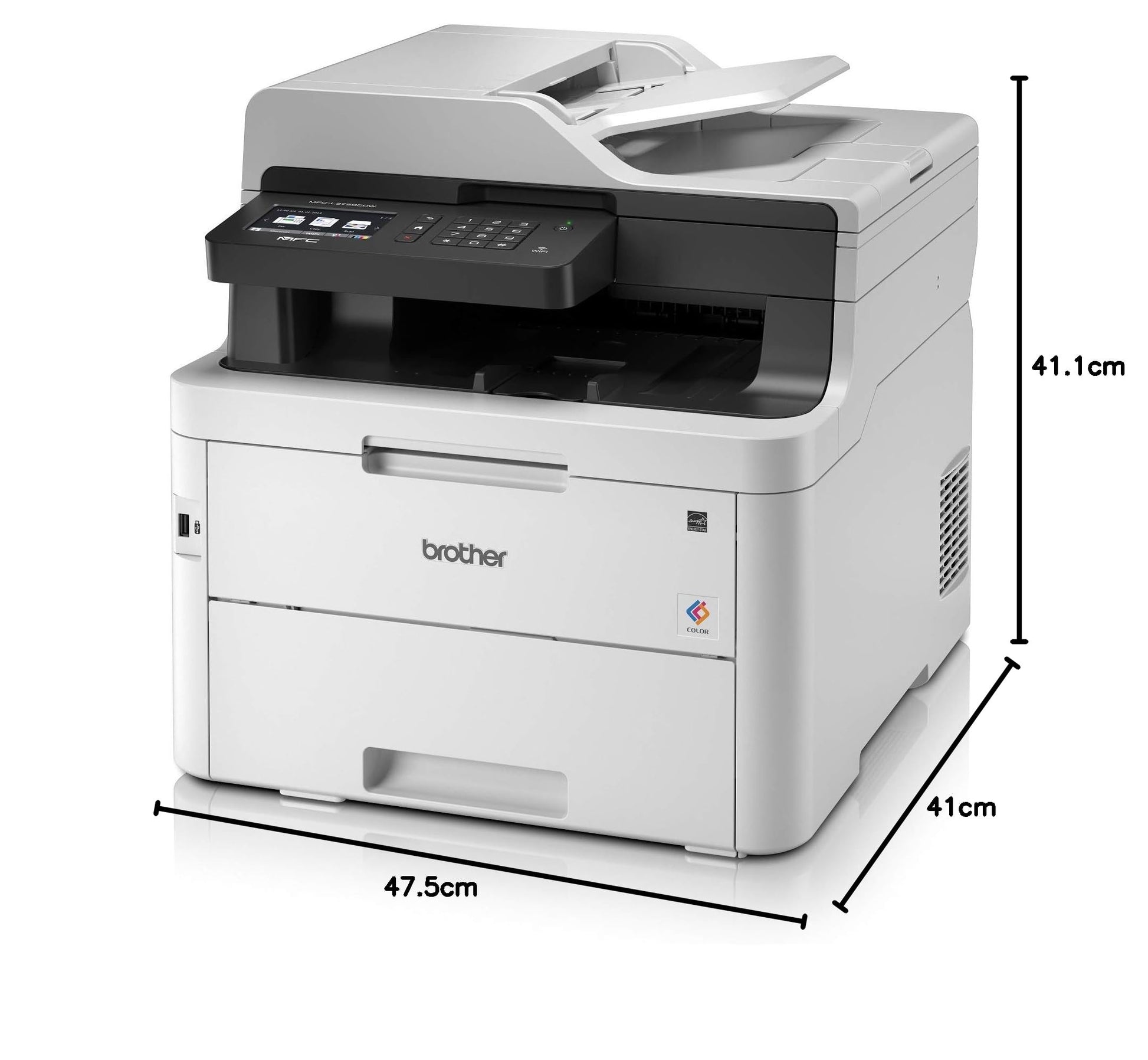 Brother MFC-L3750CDW Imprimante multifonction 4-en-1 (Impressio/Copie/Scan/Fax) LED couleur 24 ppm USB Blanc