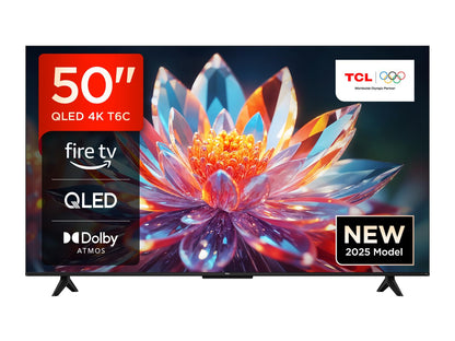 TCL 50T6C Fire TV 50 Pouces QLED 4K UHD Smart TV, HDR (Multi-Format), Dolby Atmos, Motion Clarity