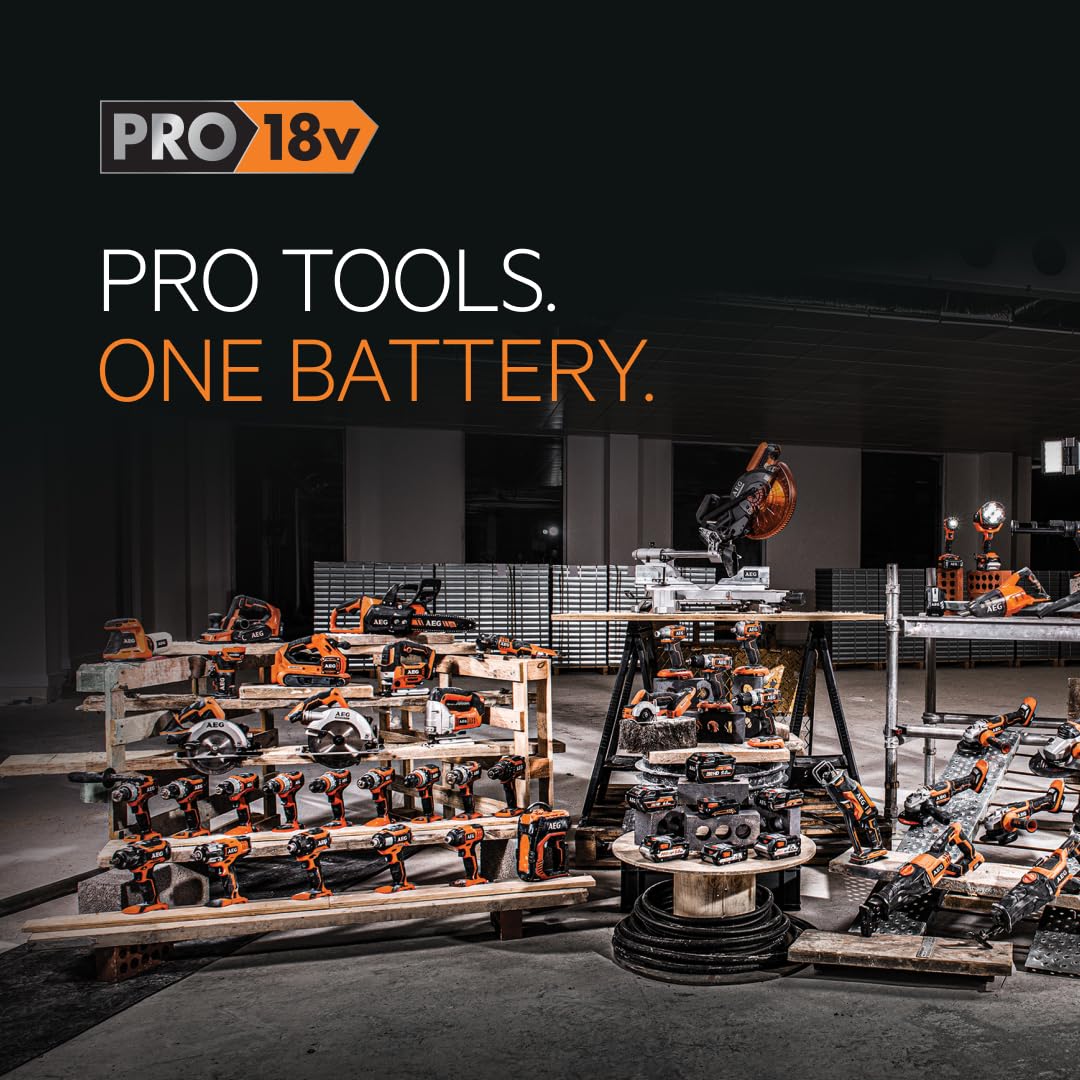 AEG - Duo Brushless : Perceuse à percussion Brushless Subcompact 18V, mini scie multi-matériaux Brushless Subcompact 18V, 2 batteries 2,0 Ah, chargeur, sac - JP18A2SBL-202B