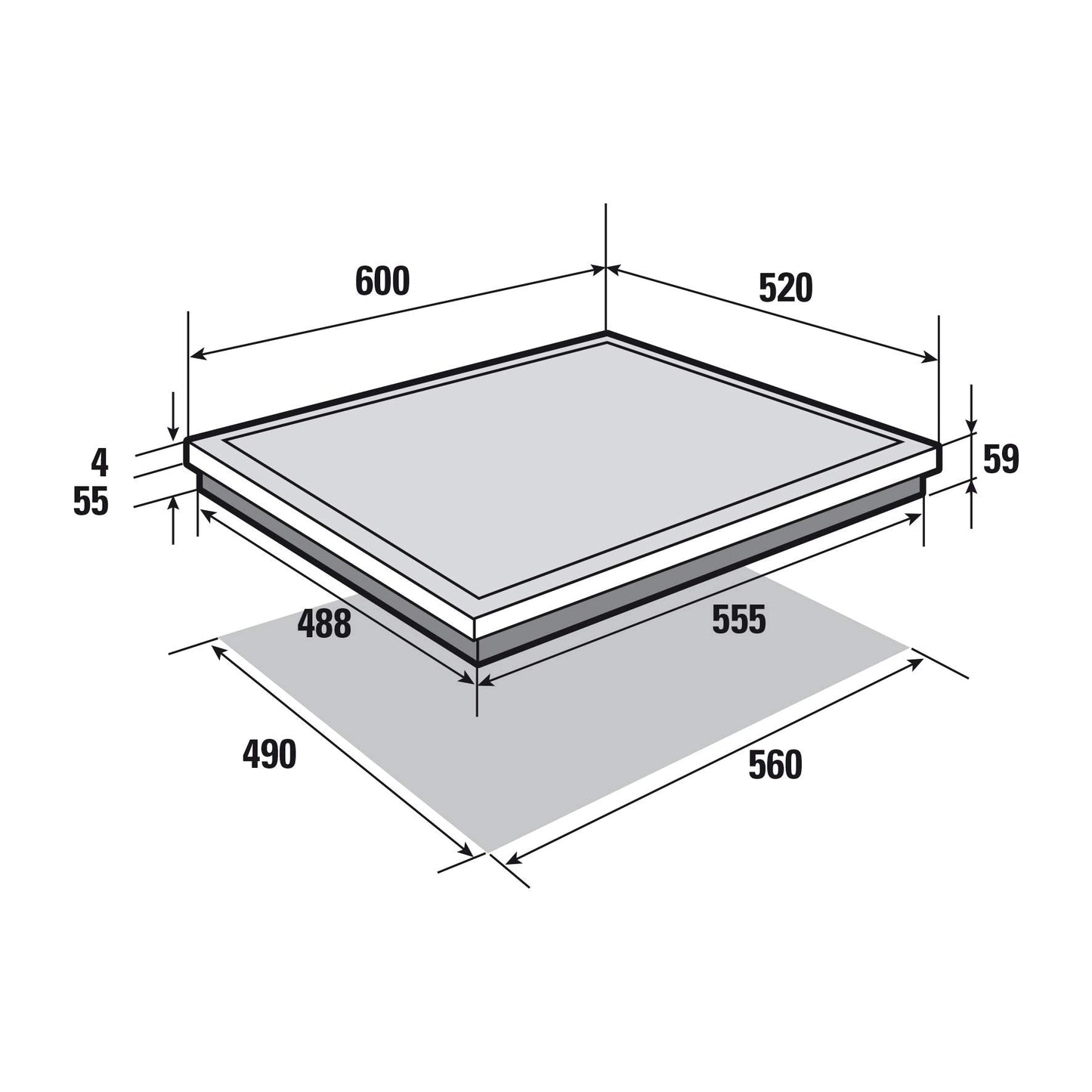 Sauter - SPI4360B - Plaque Induction - Table de Cuisson Encastrable - Noir - 3 Foyers - 7200W - Dimensions Encastrement : 56x49cm - Grand Foyer 28 cm et 14 Positions Cuissons - Fabriqué en France
