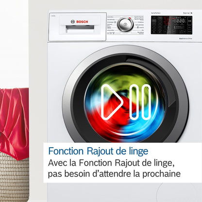 Bosch WGB244A2FR, Série 8, Lave-linge Pose-libre, 9 kg, 1400 trs/min, Blanc