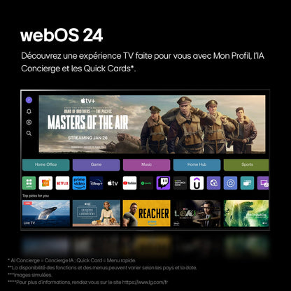 LG Nanocell TV 2024 | 50NANO81 | 50 Pouces | UHD | Processeur α5 Gen7 AI 4K, Bleu foncé
