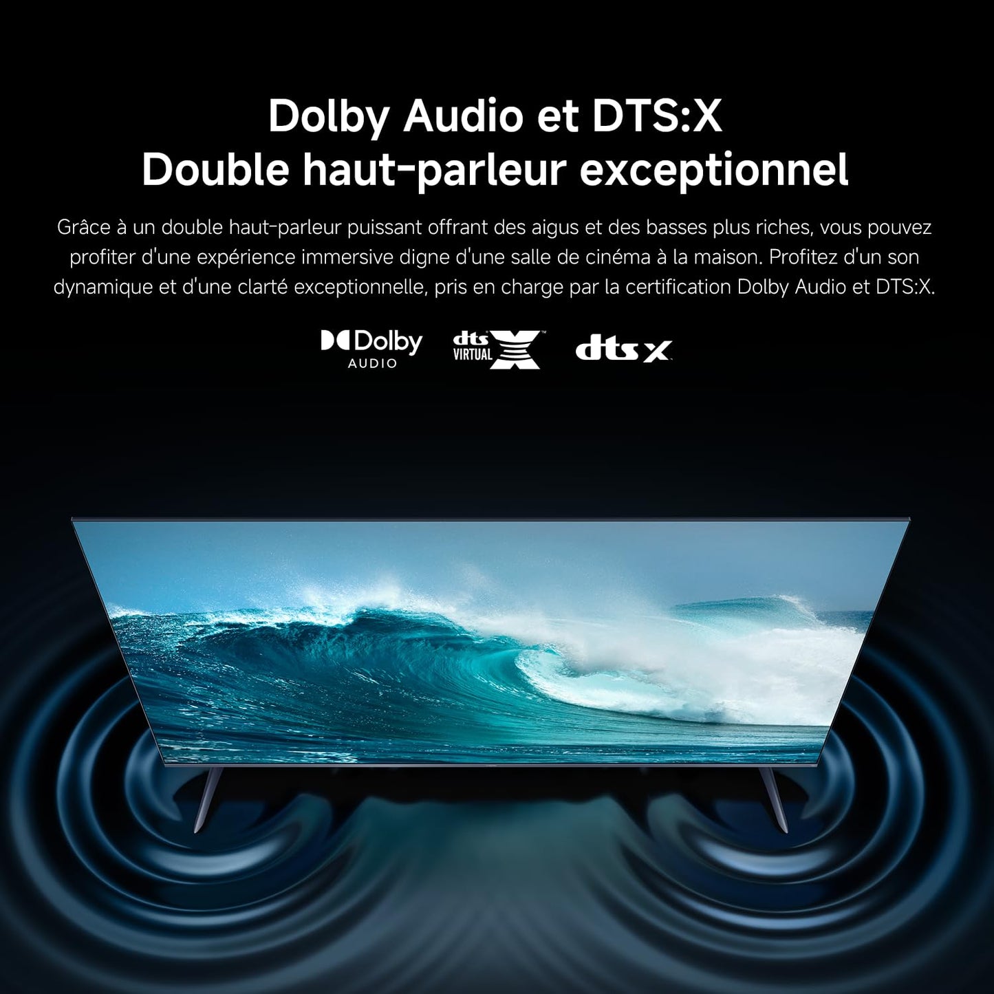 XIAOMI TV F Pro 75, 190 cm (75 Pouces), 4K UHD QLED, Smart TV, Fire TV, Contrôle Vocal Alexa, HDR10+, Mode Game Boost 120Hz, MEMC, 2Go+32Go, Compatible avec AirPlay