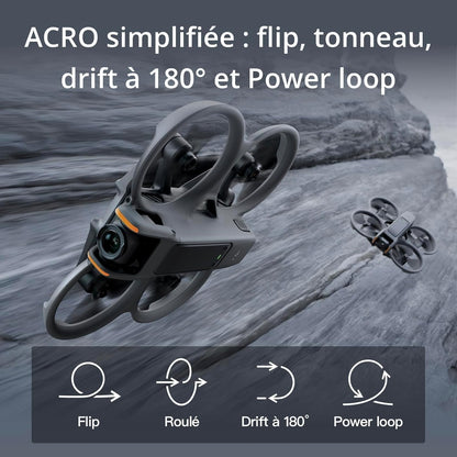 DJI Bundle Fly More Avata 2 (Trois Batteries), Drone FPV avec Caméra 4K, Acrobaties en Une Touche, Protection d’hélice intégrée, Drone Caméra avec Goggles 3 et RC Motion 3