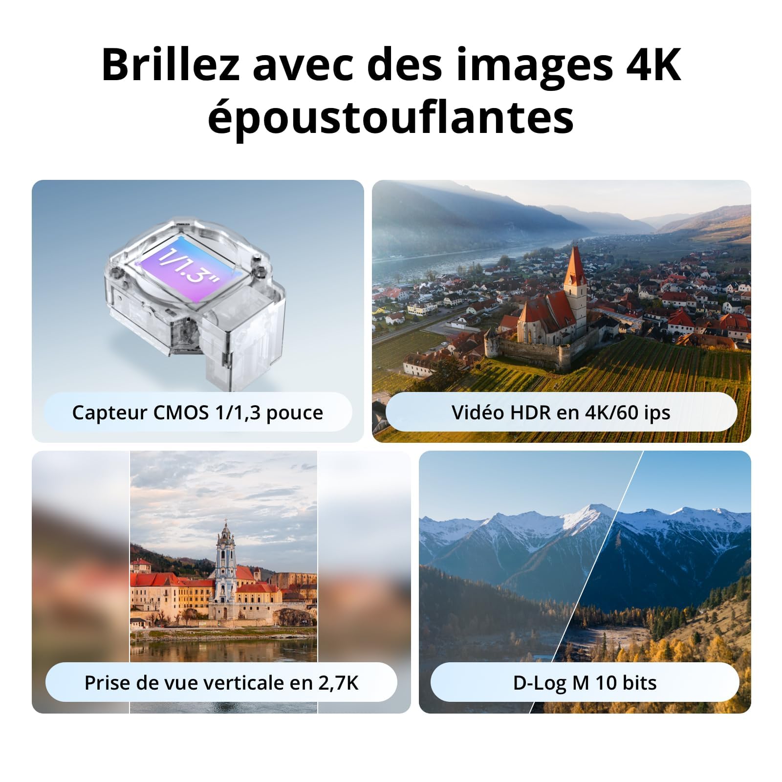 Bundle Fly More DJI Flip (radiocommande RC 2 avec écran), Drone Caméra 4K UHD pour adultes, Décollage palmaire, Retour automatique, Vol intelligent, Trois batteries pour un temps de vol de 93 min
