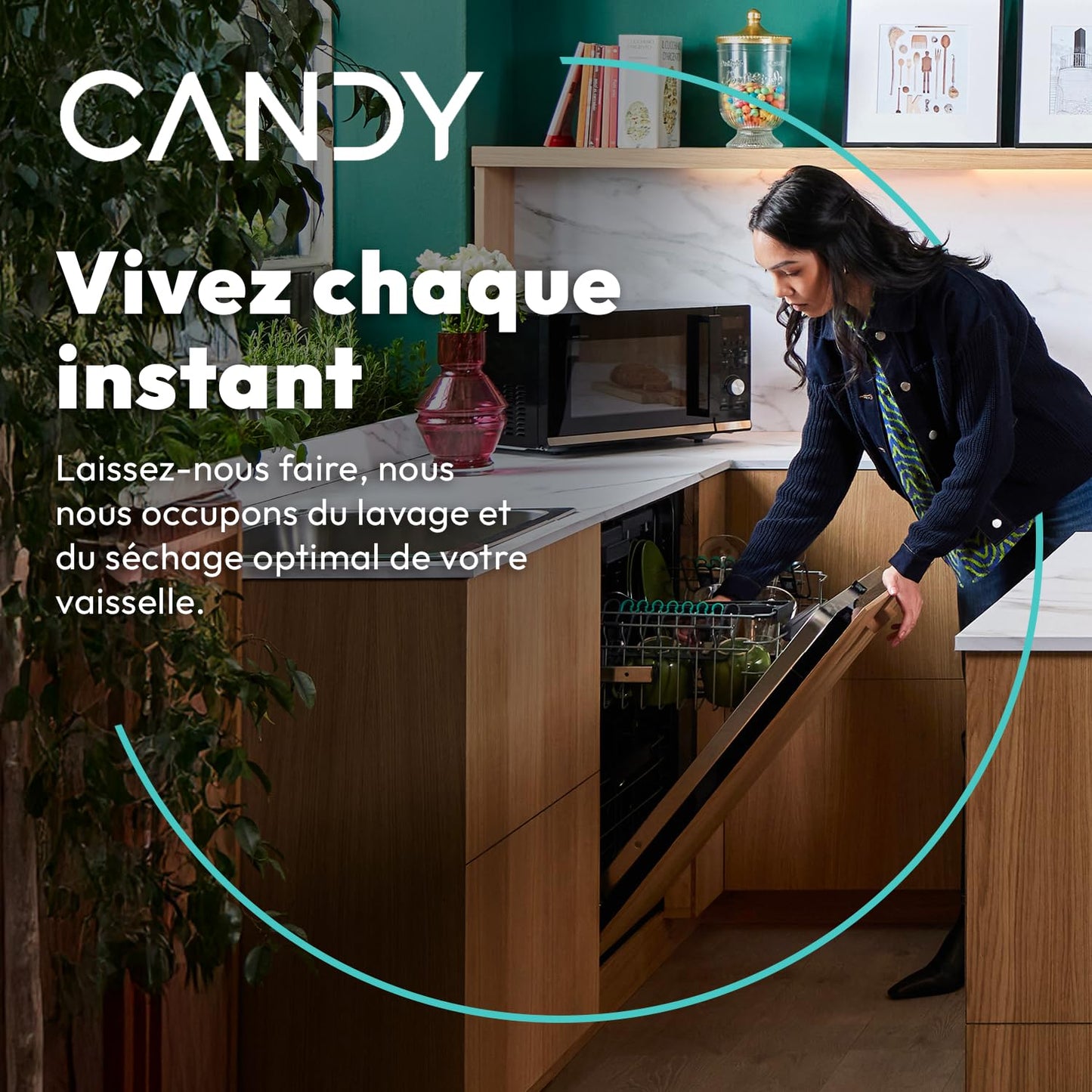CANDY - Lave-Vaisselle - Pose Libre - 14 Couverts - Classe Énergétique C - Maxi Cuve, Wash & Dry 35 min, Ouverture Automatique, Contrôle à Distance - Inox - 60 x 82 cm - Modèle CF 4C6F0X