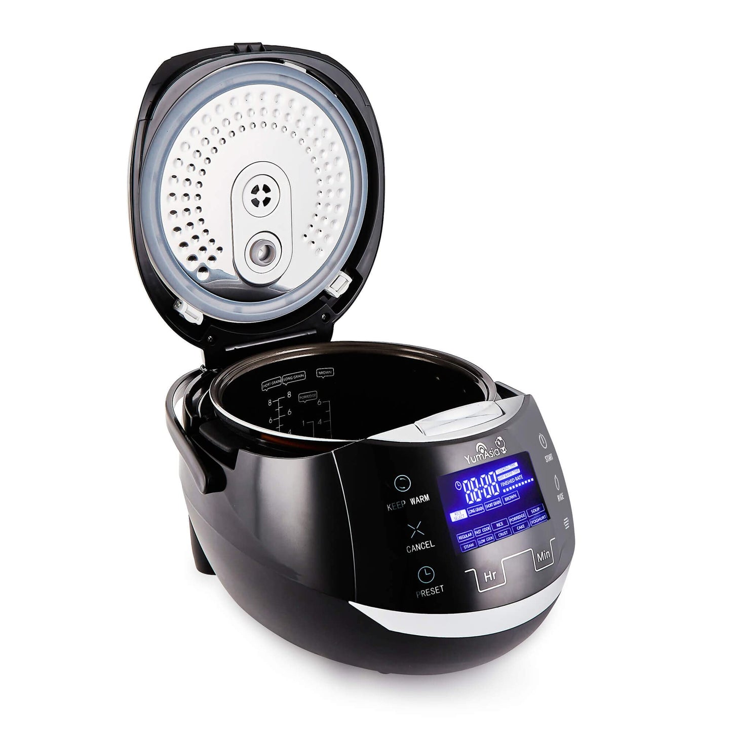 Yum Asia Sakura Cuiseur à riz avec bol en céramique et logique floue avancée, (8 tasses, 1,5 litre), 6 fonctions de cuisson du riz, 6 fonctions multic