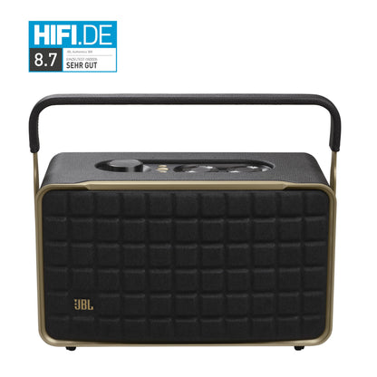 JBL Authentics 300 Enceinte intelligente connectée portable avec WiFi, Bluetooth et assistants vocaux, design rétro, noire