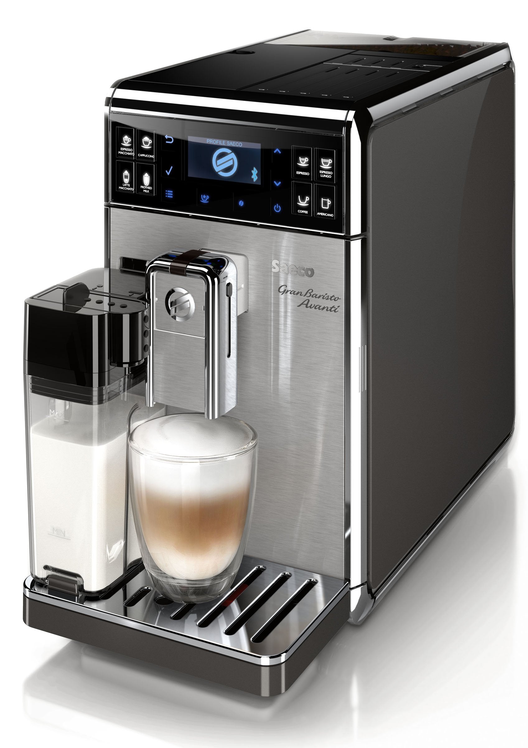 Saeco GranBaristo Avanti HD8967/01 Machine à café automatique + Application Acier/Anthracite
