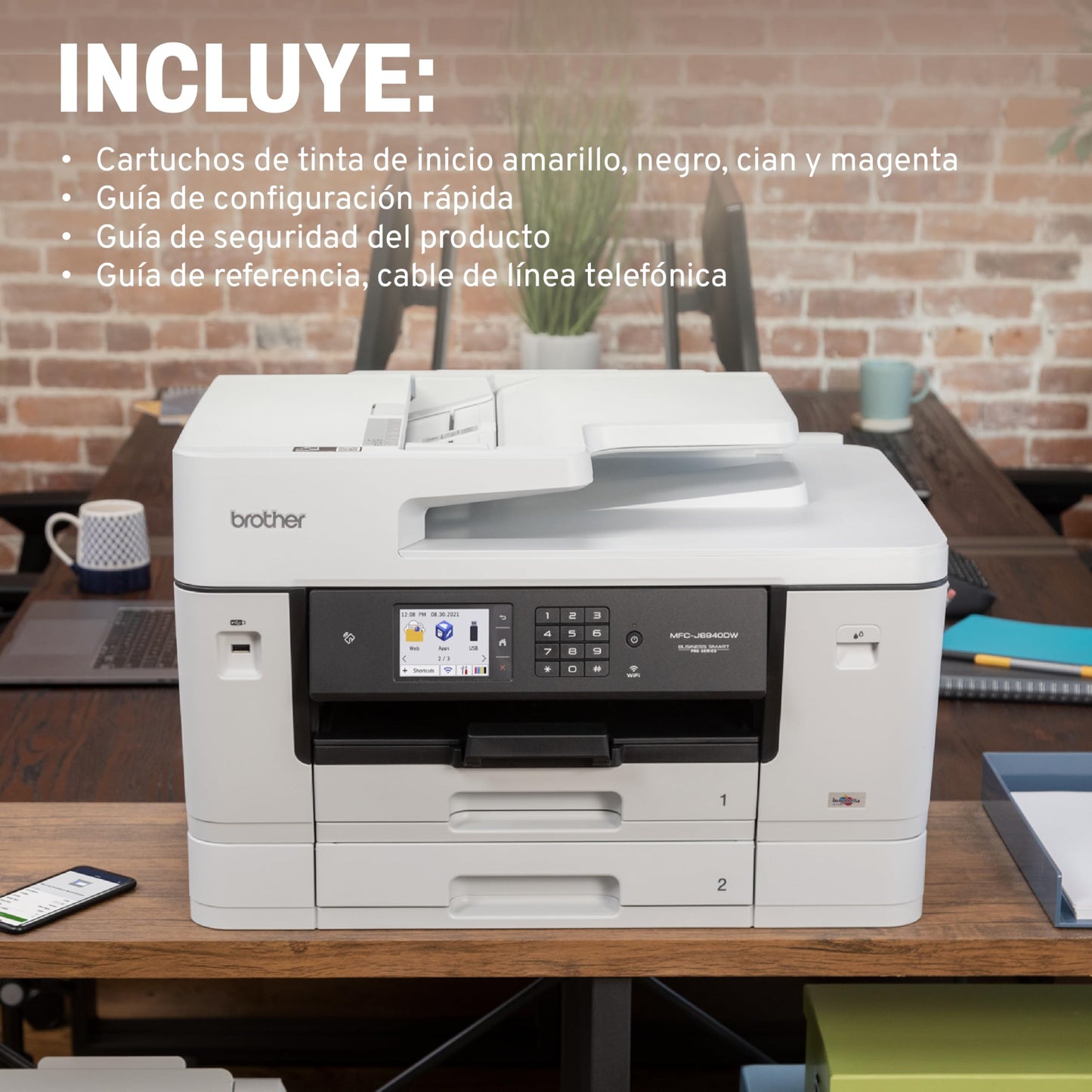 Brother MFC-J6940DW - Imprimante Multifonction 4 en 1 (Impression/Copie/Scan/Fax) - Jet d'encre Couleur - A4/A3 - Bacs de 2 x 250 Feuilles - Impression-Numérisation-Copie-Fax - Wifi Direct