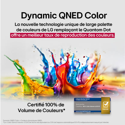 LG TV QNED AI 2025 | 65QNED8E | 65'' (165cm) | 4K UHD | HDR10 | webOS 25 | Télécommade AI Magic Remote | Alexa, Google Assistant | Netflix Disney+ CANAL+ Prime Video | AirPlay 2 | Luminosité éclatante