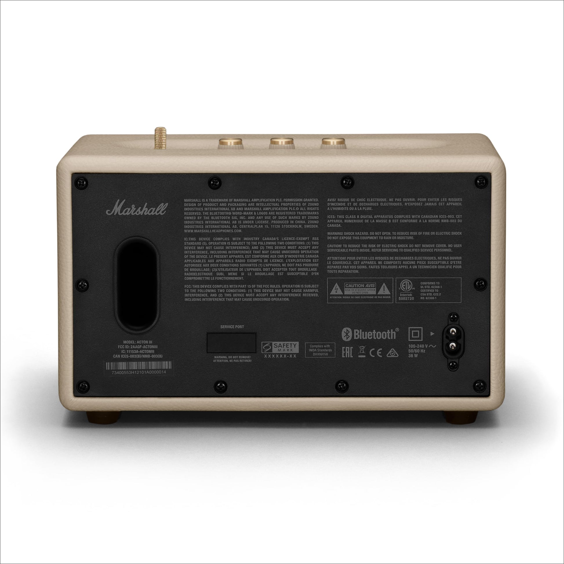 Marshall Acton III Enceinte Bluetooth sans Fil - Crème